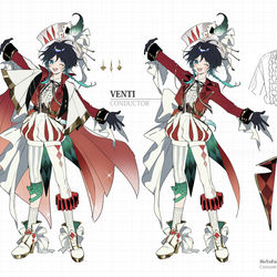 GenshinImpact, Genshin, Venti(GenshinImpact) / [Circus addiction] Design sheet