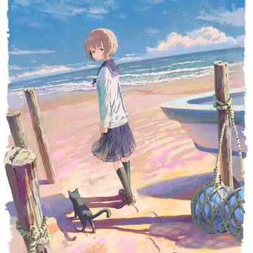 original, background, scenery / 海辺