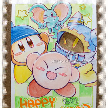 kirby, magolor, Marx (Kirby) / 年賀状イラスト2024