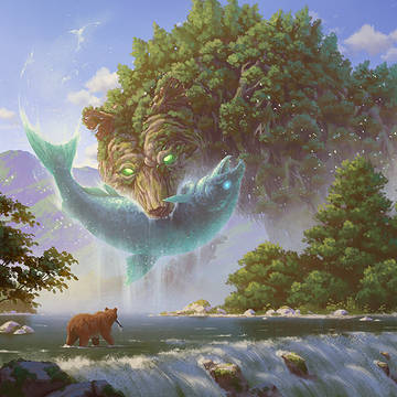 original, creature, giant creatures / 木の熊
