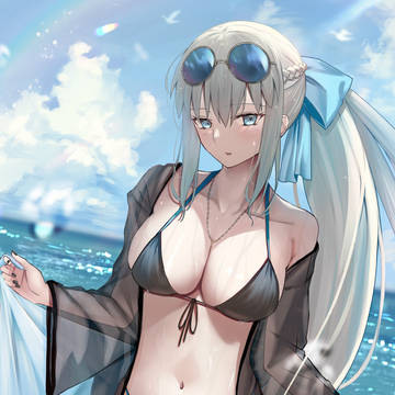 swimsuit, Morgan (Fate), Fate/Grand Order illustration contest 5 / 水着モルガン様💙