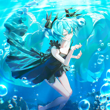 VOCALOID, hatsune miku, Deep Sea Girl / 深海少女