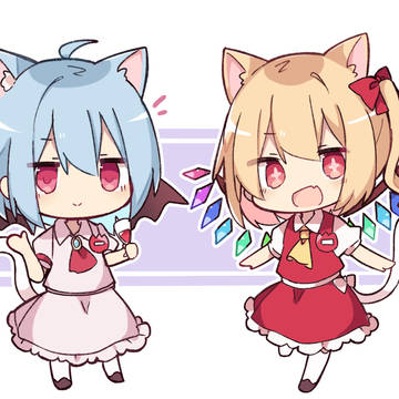 Touhou Project, remilia scarlet, Flandre Scarlet / ちっちゃレミフラ！