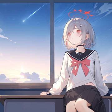 girl, young girl, uniform / Target for love PVイラスト