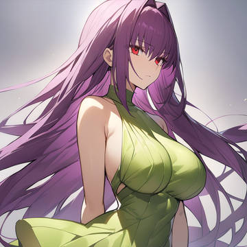 pixiv Today's Theme, green, Fate/Grand Order / 緑のドレスを着たスカサハ
