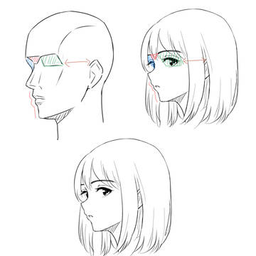 how to draw, tutorial, face / 顔の凹凸