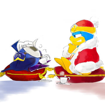 Kirby, meta knight, king dedede / たまには一緒にお茶でも