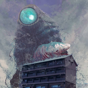 original, sci-fi monster, background / 灯台下暗し