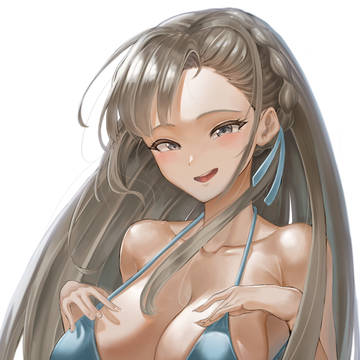 BlueArchive, swimsuit, large breasts / 一之瀬アスナ 水着