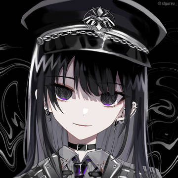 girl, military uniform, black hair / 洗脳