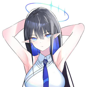 Blue Archive, Nanakami Rin, Showing off armpits / リンちゃんの脇見せて…