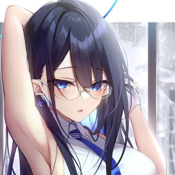 Nanakami Rin, Blue Archive, black hair / 七神リン