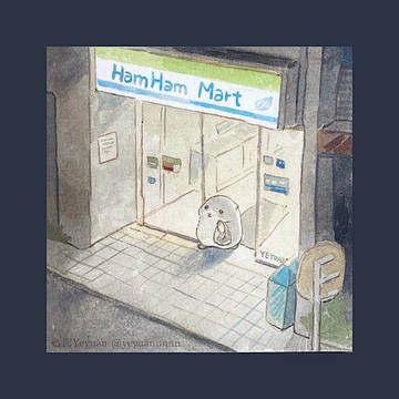 convenience store, hamster, original / 夜のコンビニ