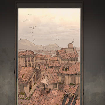 scenery, creation, original 1000+ bookmarks / 曇天の素敵な窓