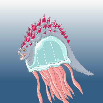 kaiju, kaiju, jellyfish / 海漂怪獣 ルレイジュ