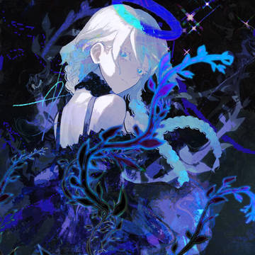 white hair, blue, original character / SPIRIT🌱