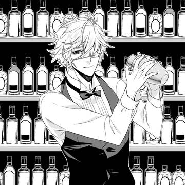 Modern AU, bartender, Onimaru Kunitsuna / 鬼丸さんがバーテンダーしてる現パロ的なやつ