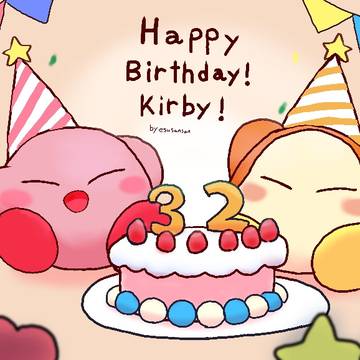 kirby, Kirby, waddle dee / カービィちゃん32周年おめでとう！