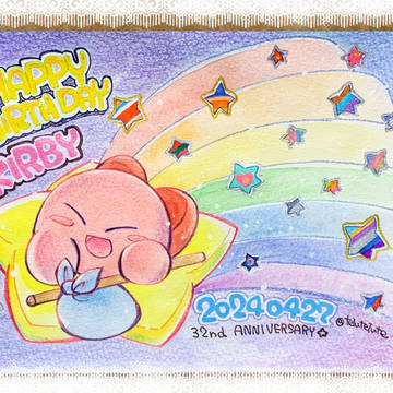 kirby, Kirby, analog illustration / カービィのハッピーバースデー2024
