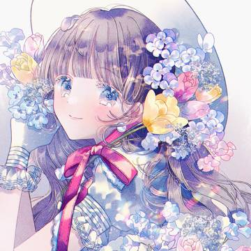original, girl, flowers and girls / 光の色