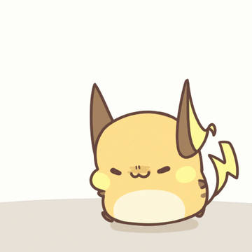 Pokémon, Cafe Raichu, oh my, cute / にらみつける